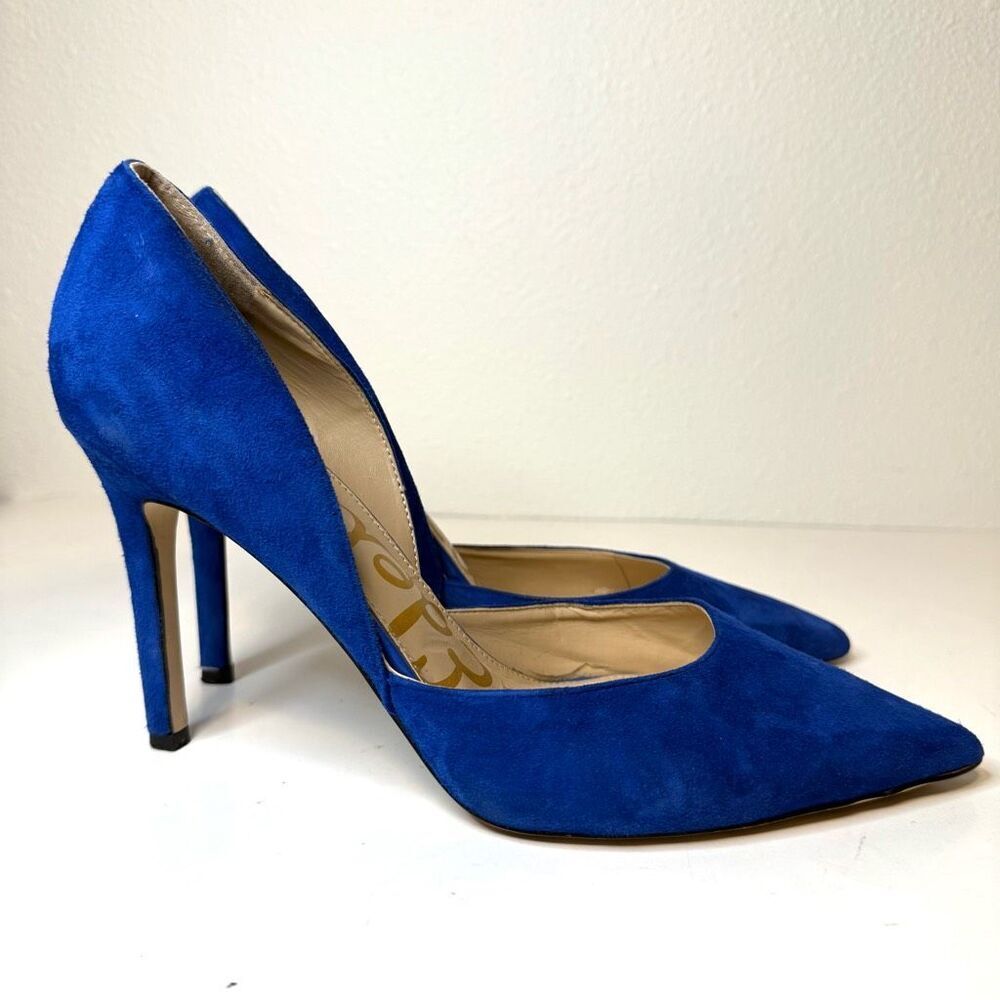 Sam Edelman Harlie Cobalt Blue Suede Pumps Size 10